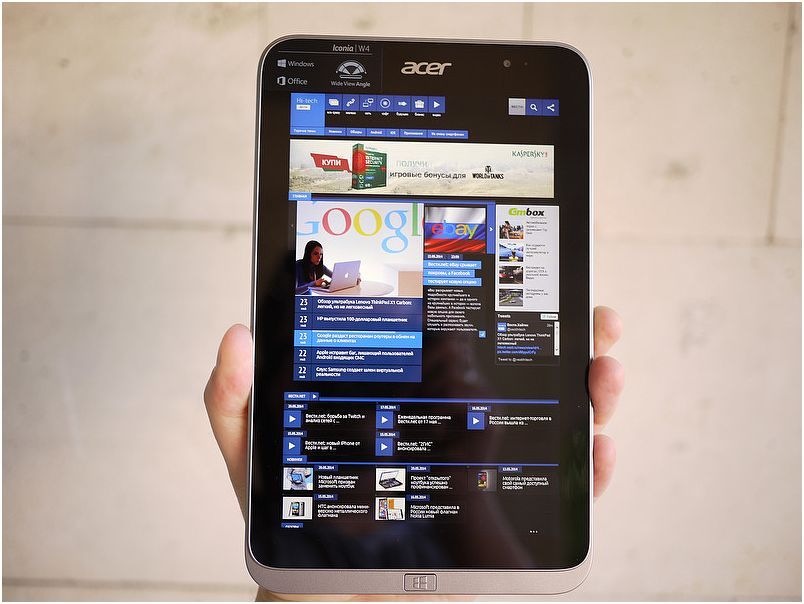 Обзор планшета Acer Iconia W4: офис в кармане