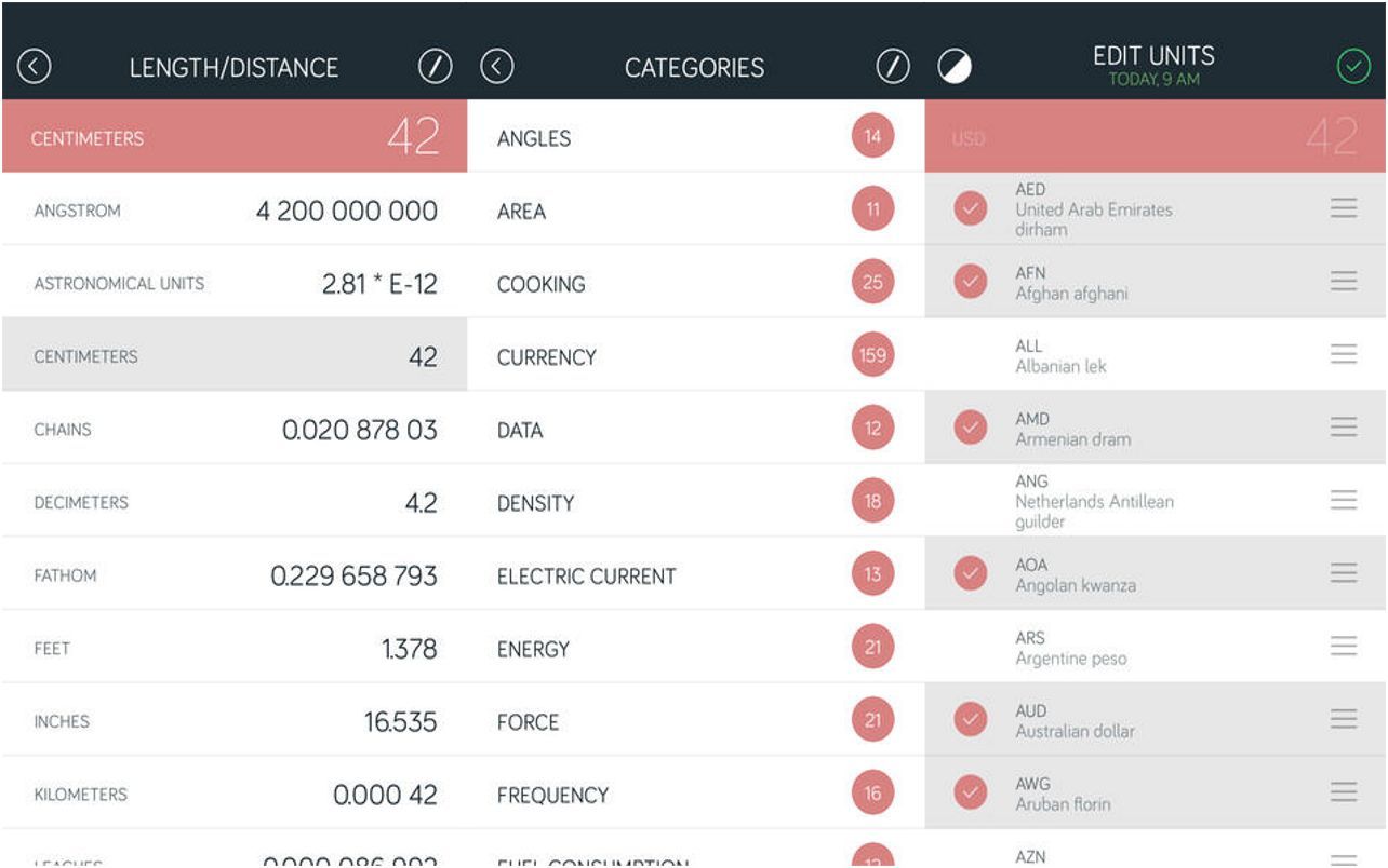 Гармония чисел. Обзор лучших конвертеров величин и валют в стиле iOS 7