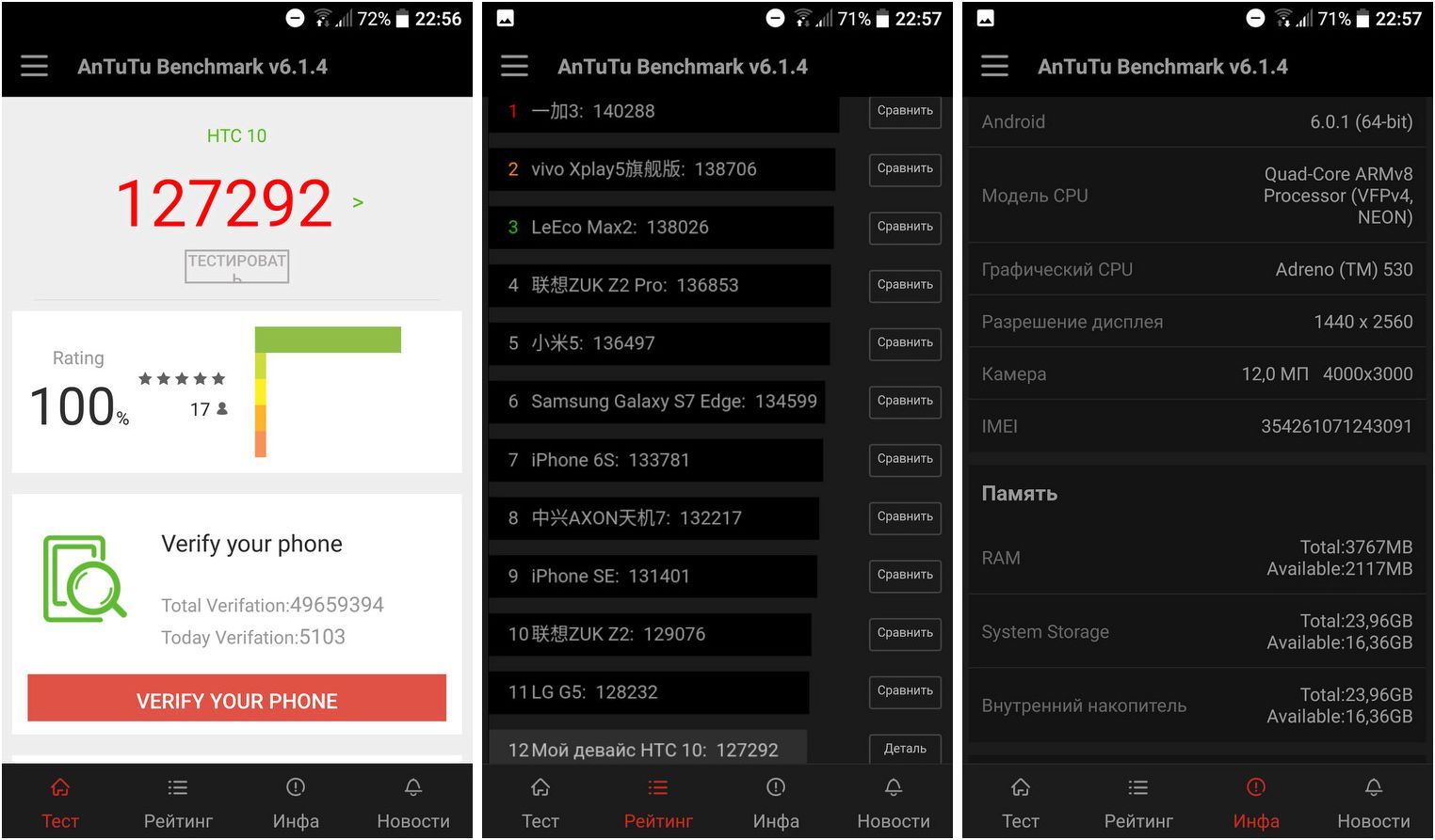 Обзор смартфона HTC 10: прототип эталона