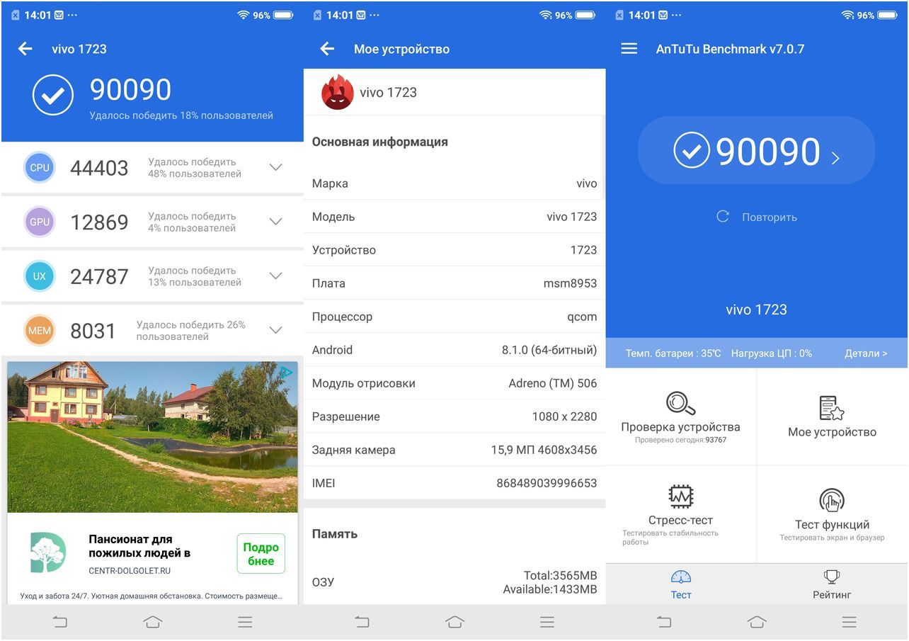 Обзор смартфона Vivo V9: смышленый модник