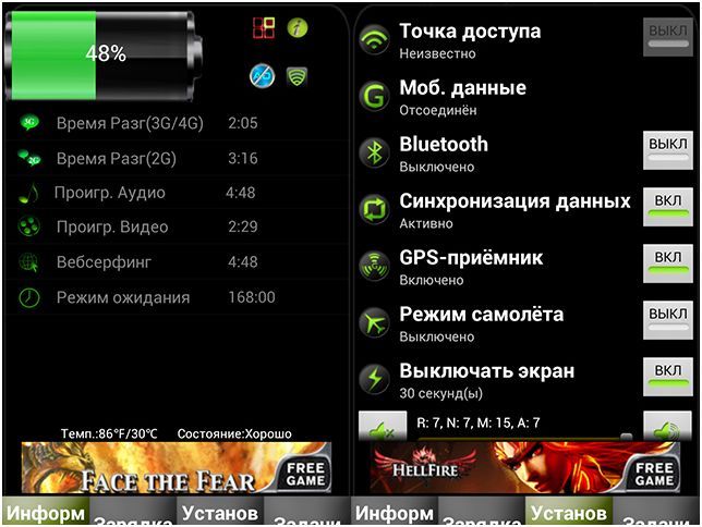 Энергетическая диета. Как сохранить заряд батареи на Android.