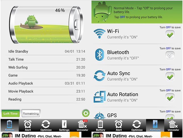 Энергетическая диета. Как сохранить заряд батареи на Android.