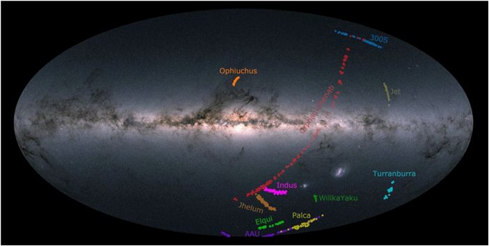 Новая карта звездных потоков в Млечном Пути может раскрыть свойства темной материи