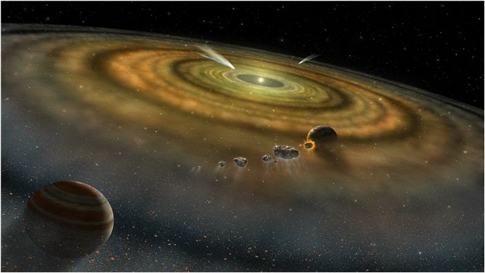 Обнаружен «чужой», возмущающий протопланетный диск звезды